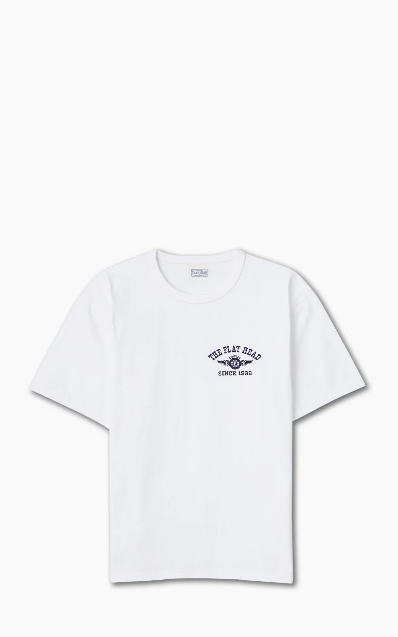 The Flat Head FN-THC-202 Flying Wheel T-Shirt White - Image 2