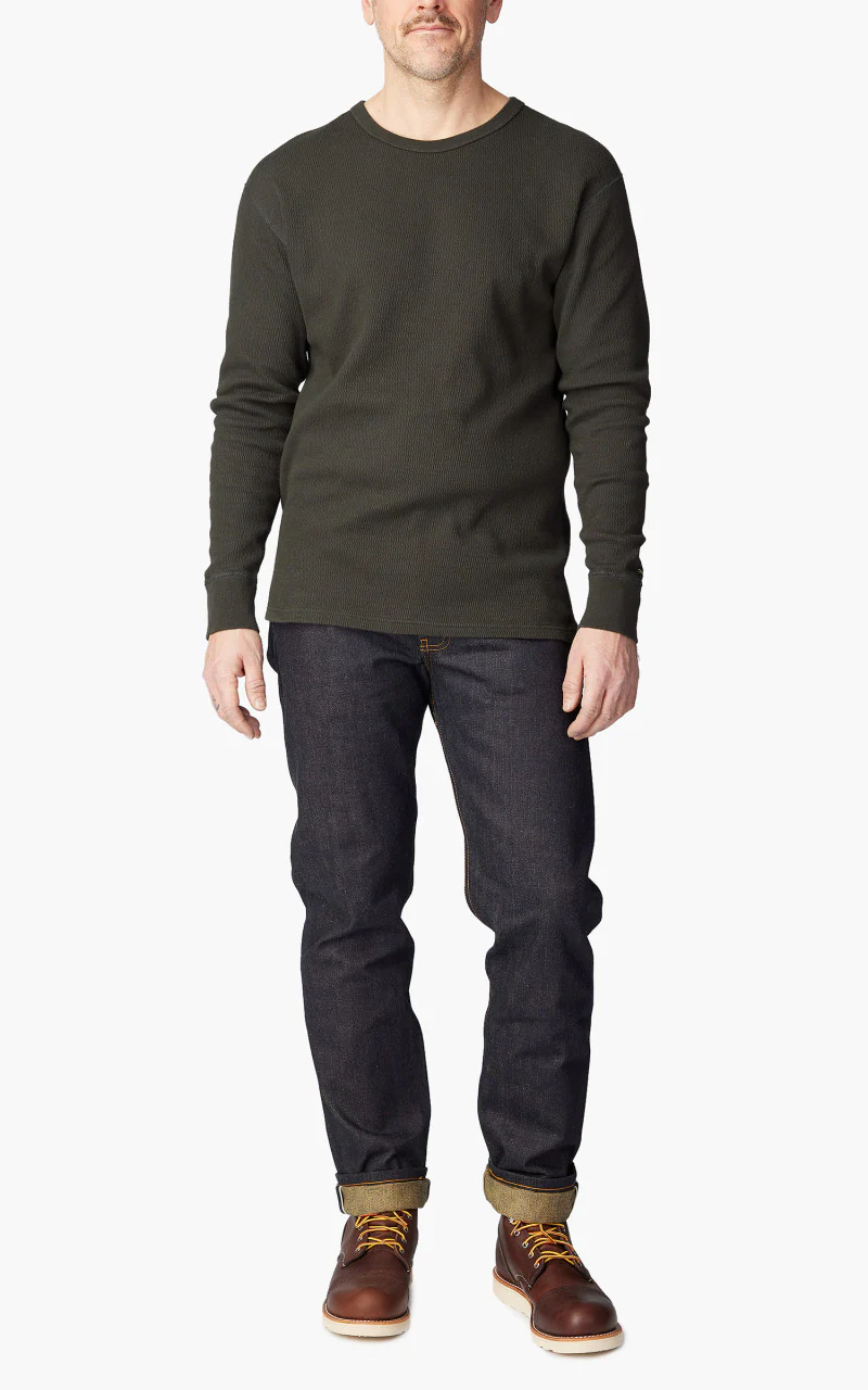 The Flat Head FN-THL-001 L/S T-Shirt Thermal Basic Light Black - Image 2