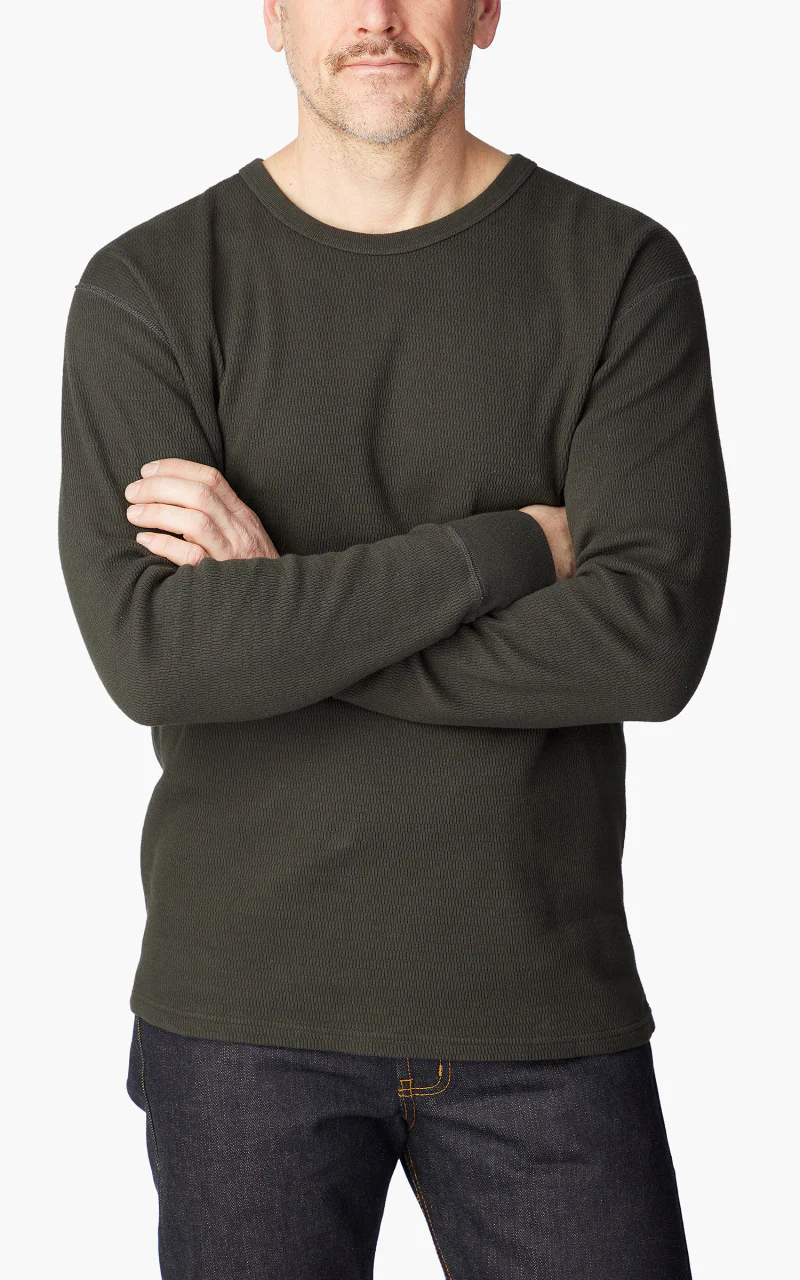 The Flat Head FN-THL-001 L/S T-Shirt Thermal Basic Light Black - Image 5