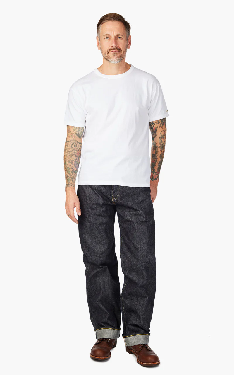 The Flat Head FN-TKC-001 Loopwheeled T-Shirt White - Image 2