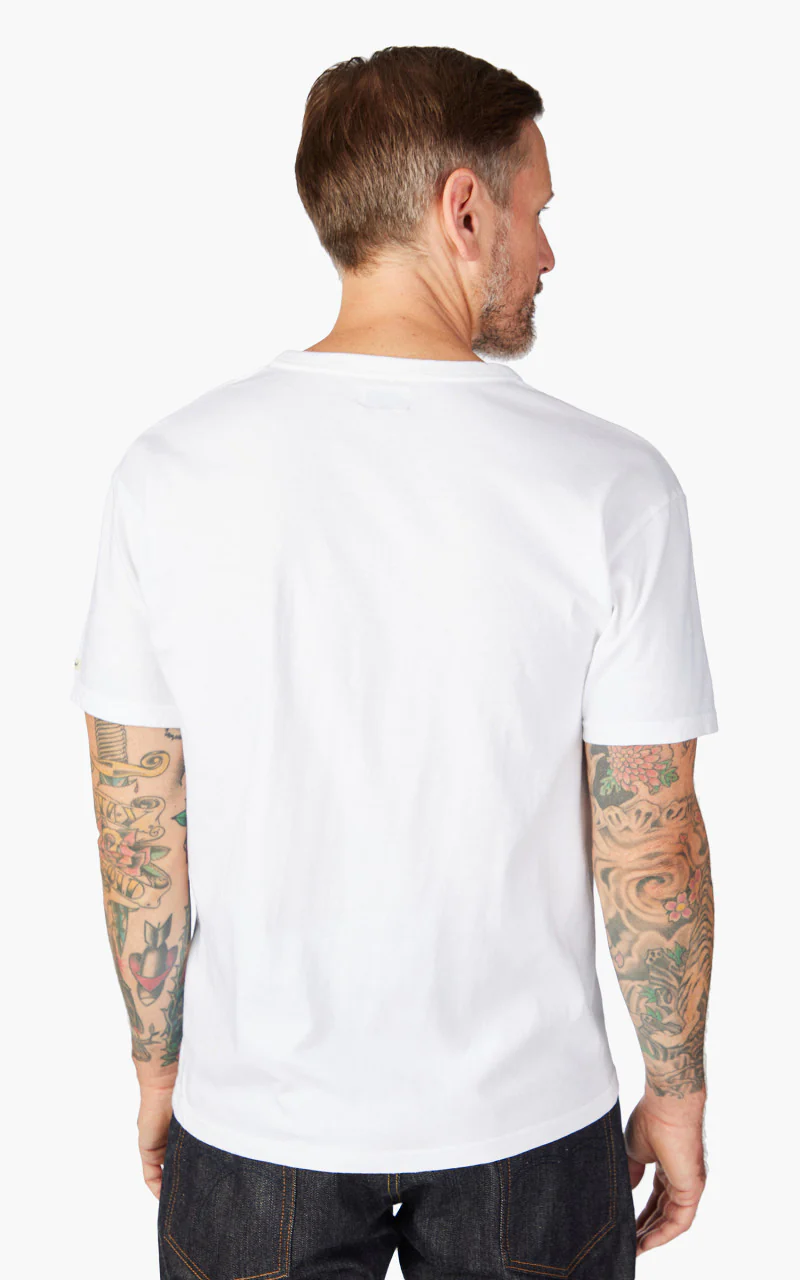 The Flat Head FN-TKC-001 Loopwheeled T-Shirt White - Image 6