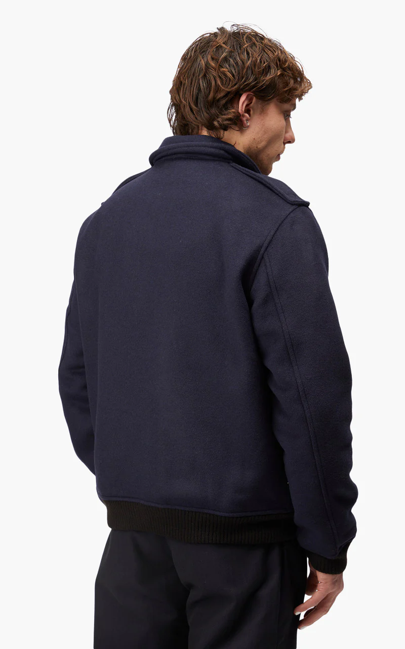 The Quartermaster A2 Flight Jacket Wool Navy - Image 7