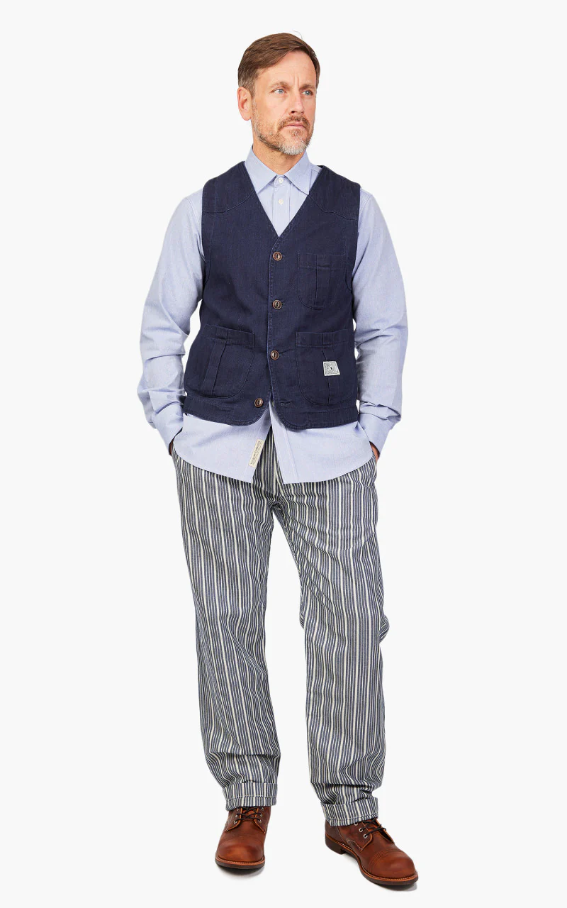 The Quartermaster Fisherman Vest Indigo - Image 2