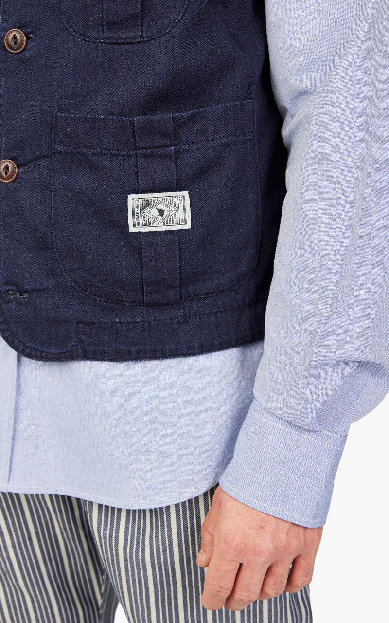 The Quartermaster Fisherman Vest Indigo - Image 5