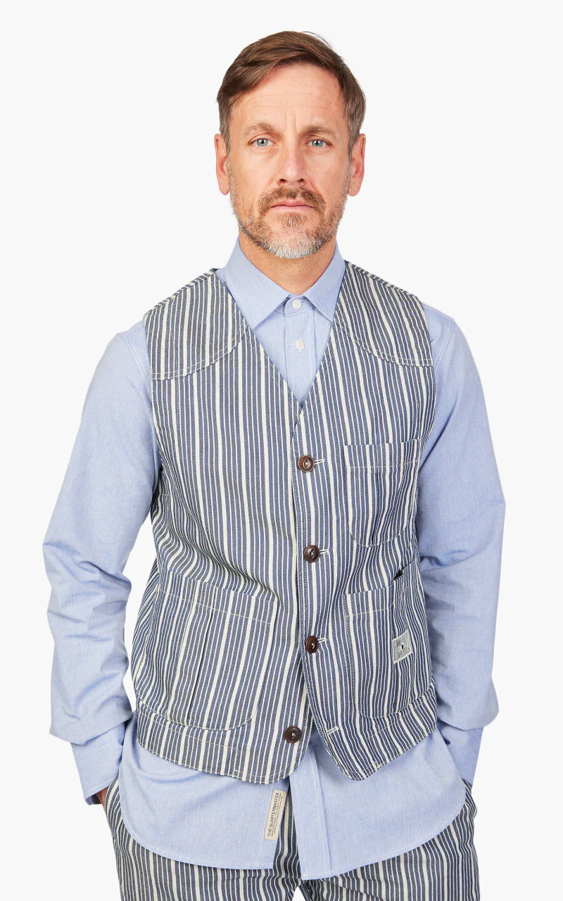The Quartermaster Fisherman Vest Striped - Image 4