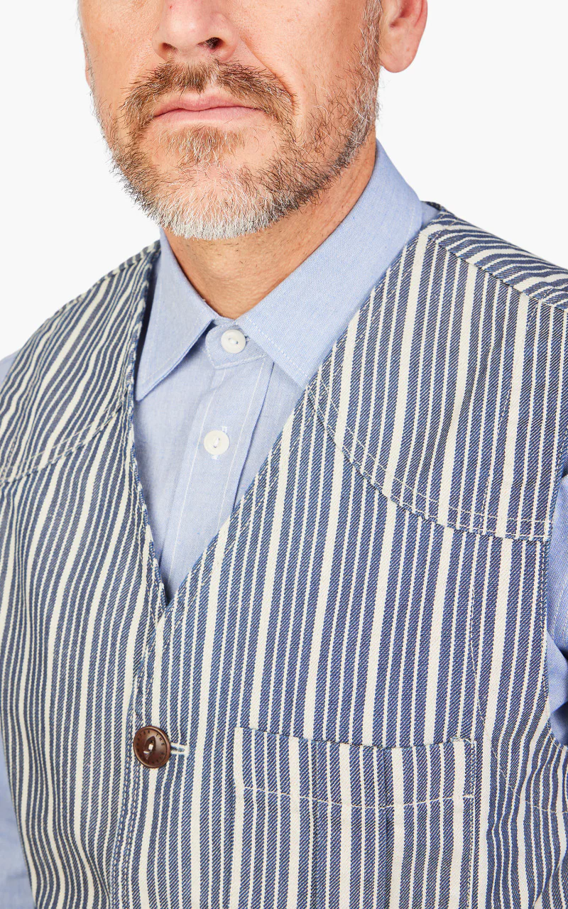 The Quartermaster Fisherman Vest Striped - Image 5