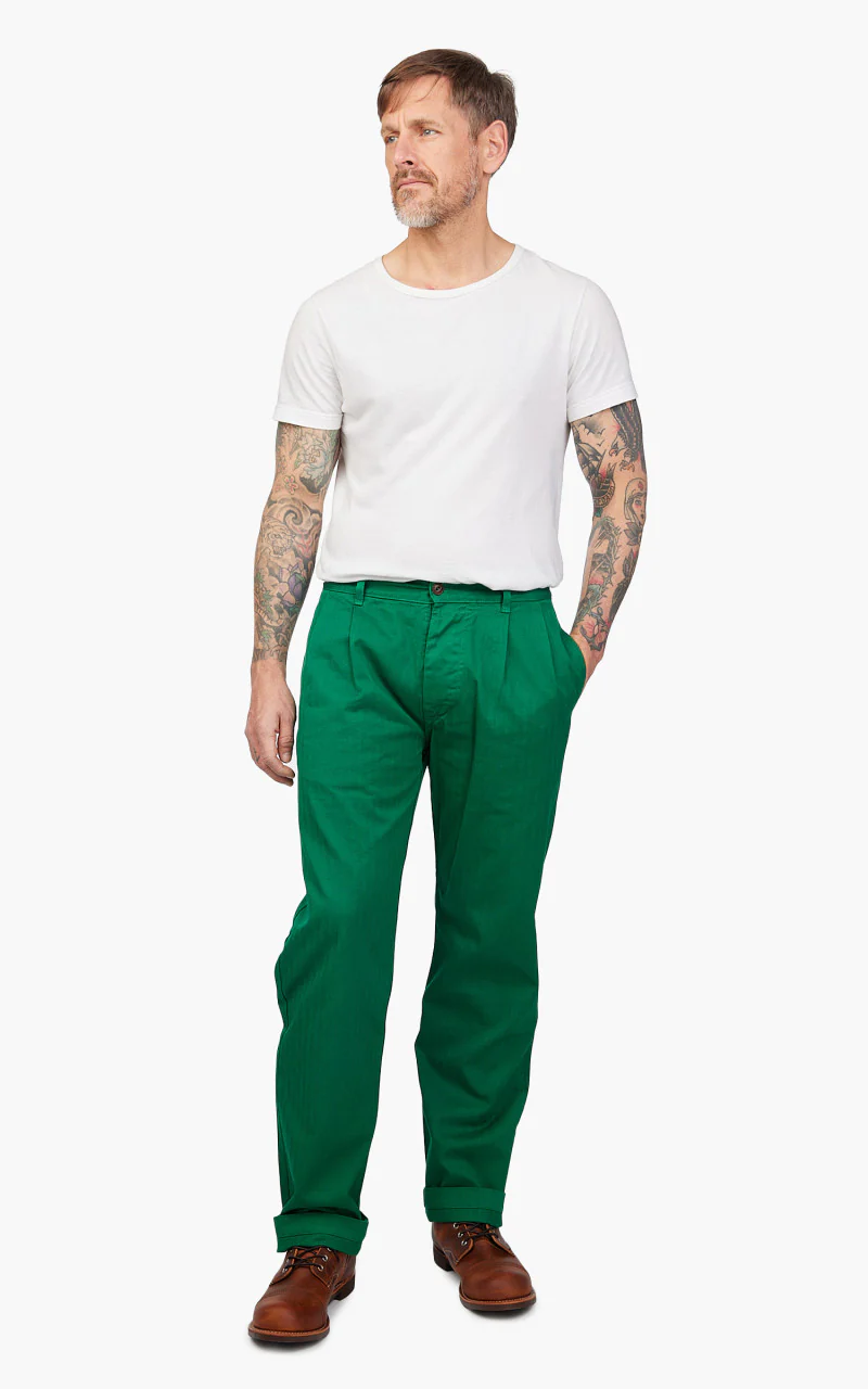 The Quartermaster French Chino HBT Forest - Image 2