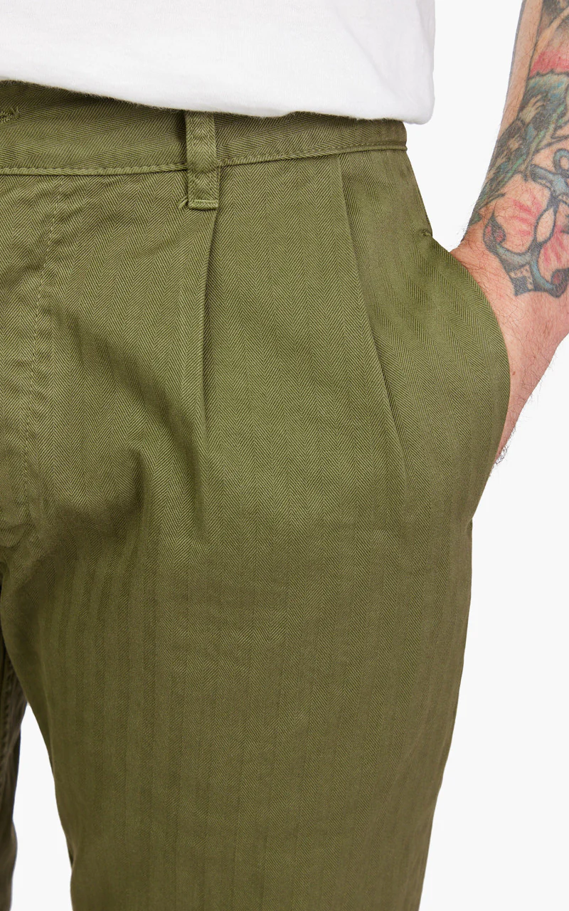 The Quartermaster French Chino HBT Olive - Image 4
