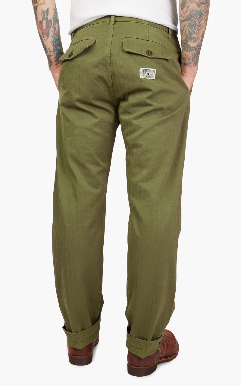 The Quartermaster French Chino HBT Olive - Image 5