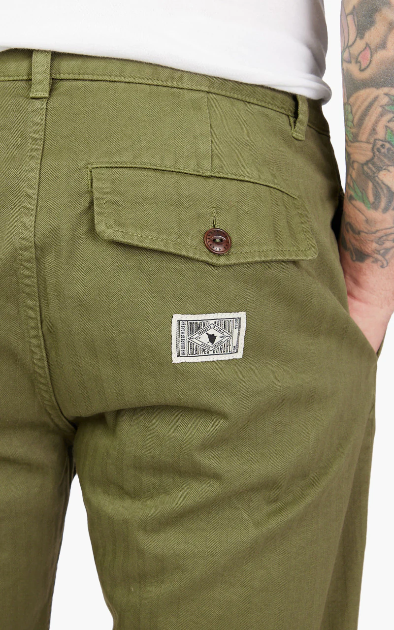 The Quartermaster French Chino HBT Olive - Image 6