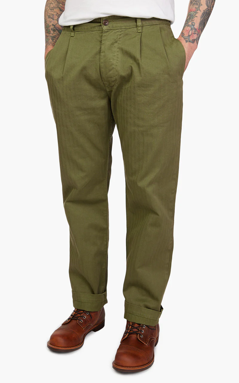 The Quartermaster French Chino HBT Olive - Image 7