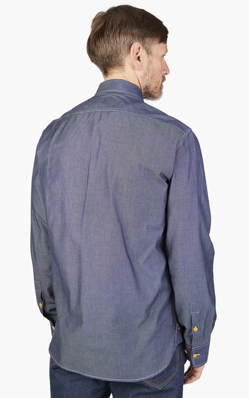 The Quartermaster Work Shirt Denim Raw Indigo - Image 6