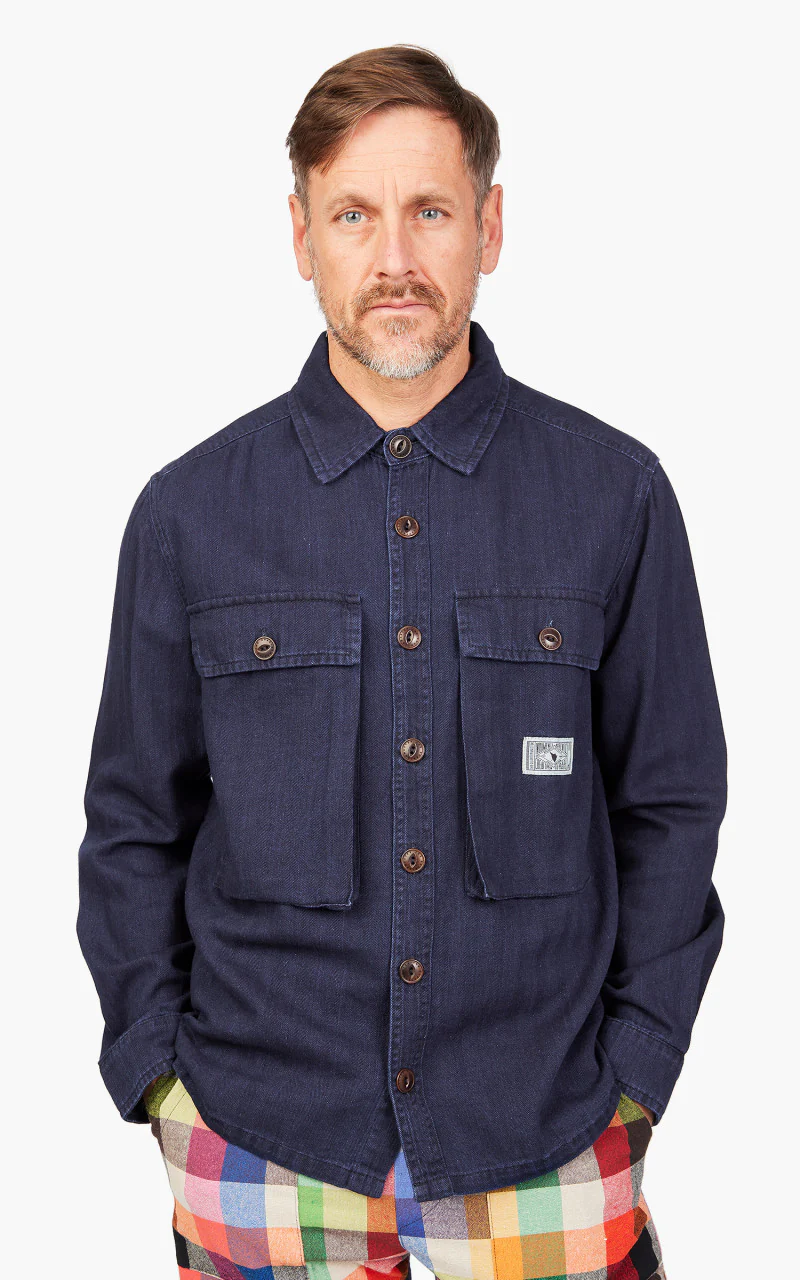 The Quartermaster WWII Fatigue Jacket HBT Indigo - Image 4