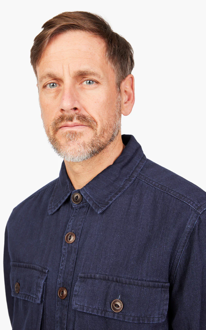 The Quartermaster WWII Fatigue Jacket HBT Indigo - Image 5