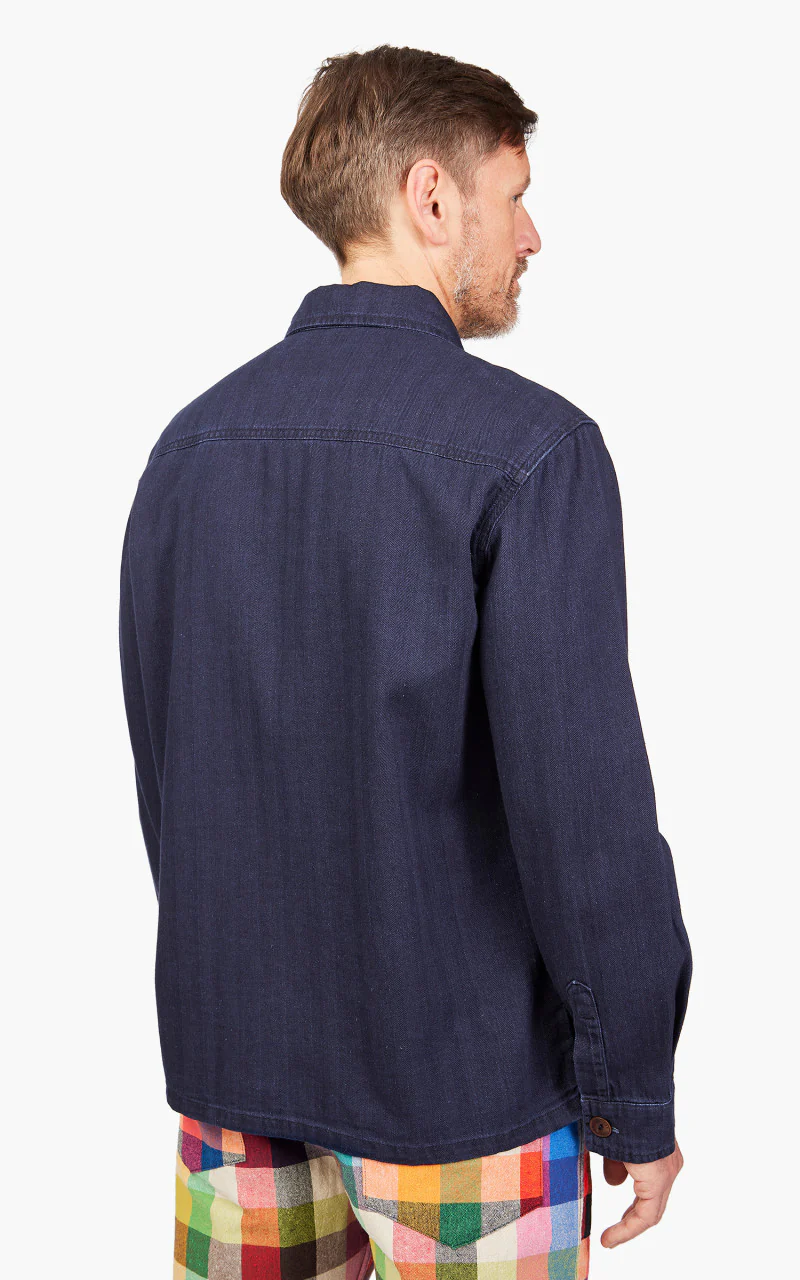 The Quartermaster WWII Fatigue Jacket HBT Indigo - Image 6