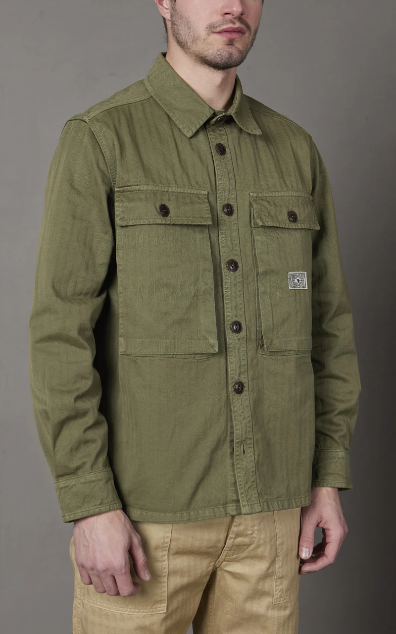 The Quartermaster WWII Fatigue Jacket HBT Olive - Image 5