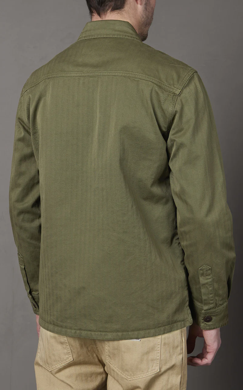 The Quartermaster WWII Fatigue Jacket HBT Olive - Image 6