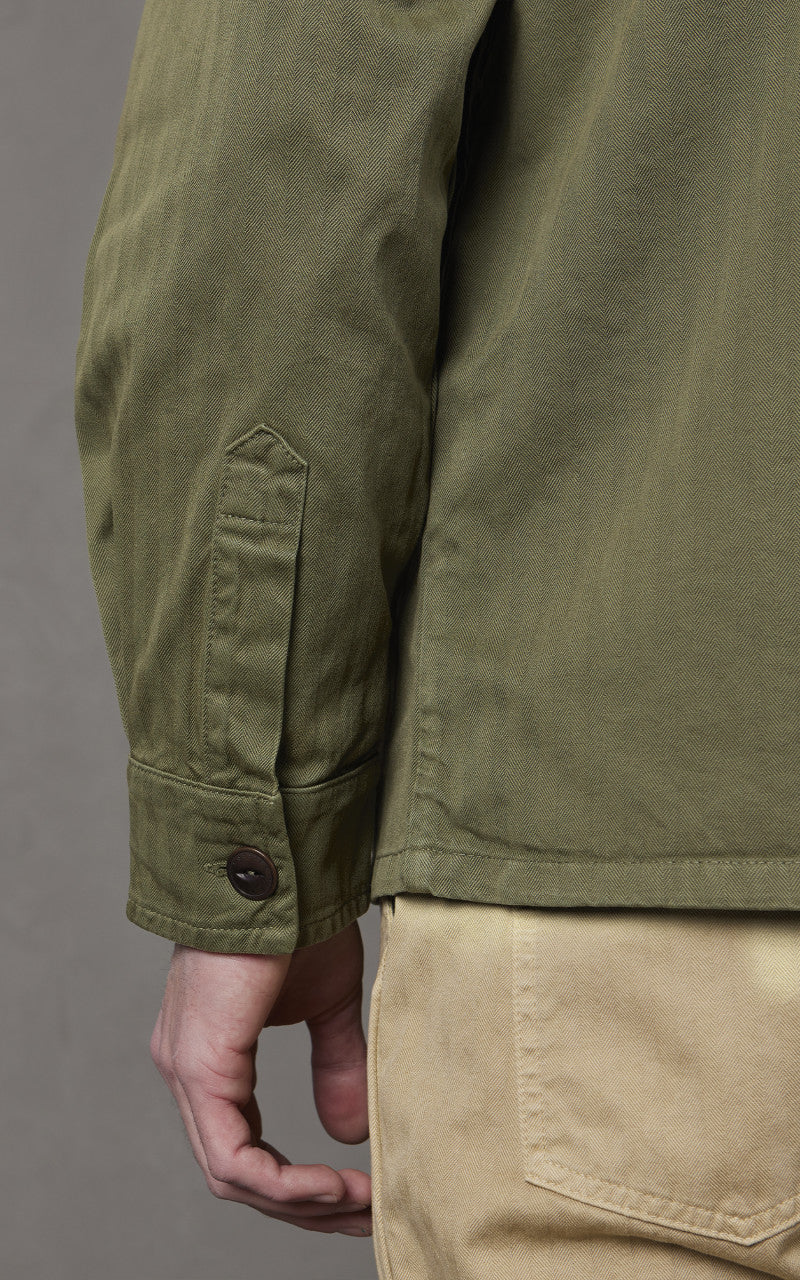 The Quartermaster WWII Fatigue Jacket HBT Olive - Image 7