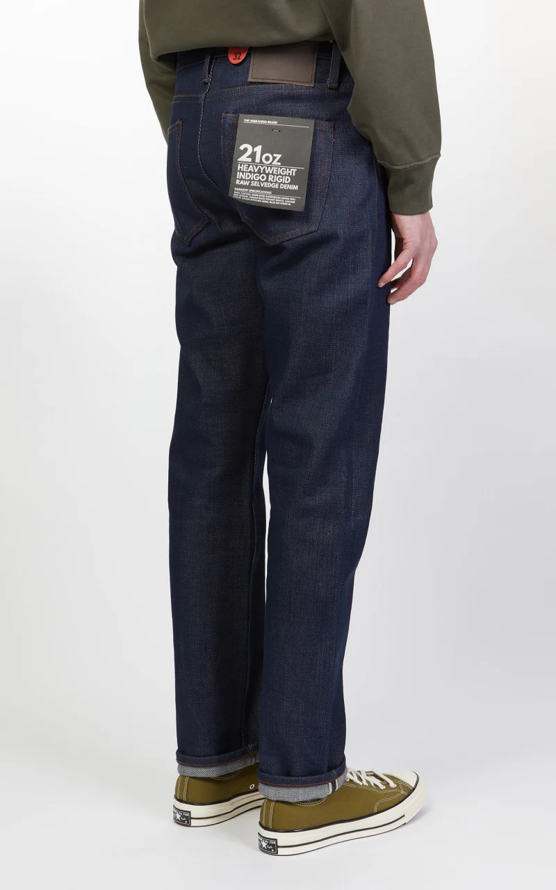 The Unbranded Brand UB121 Skinny Fit Heavyweight Selvedge Indigo 21oz - Image 4