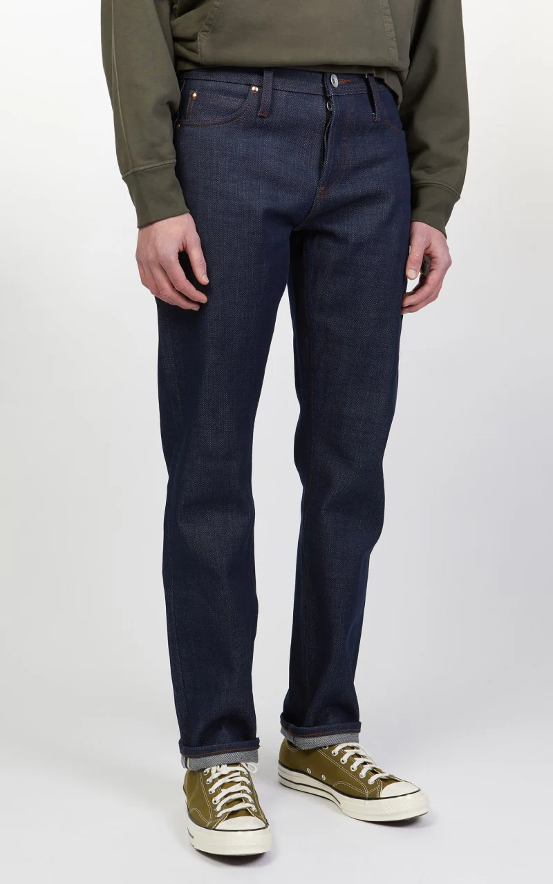 The Unbranded Brand UB121 Skinny Fit Heavyweight Selvedge Indigo 21oz - Image 6