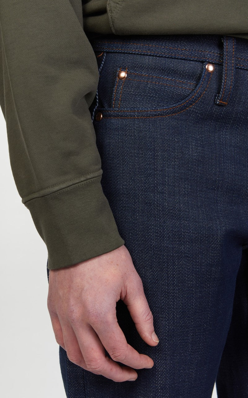 The Unbranded Brand UB121 Skinny Fit Heavyweight Selvedge Indigo 21oz - Image 7