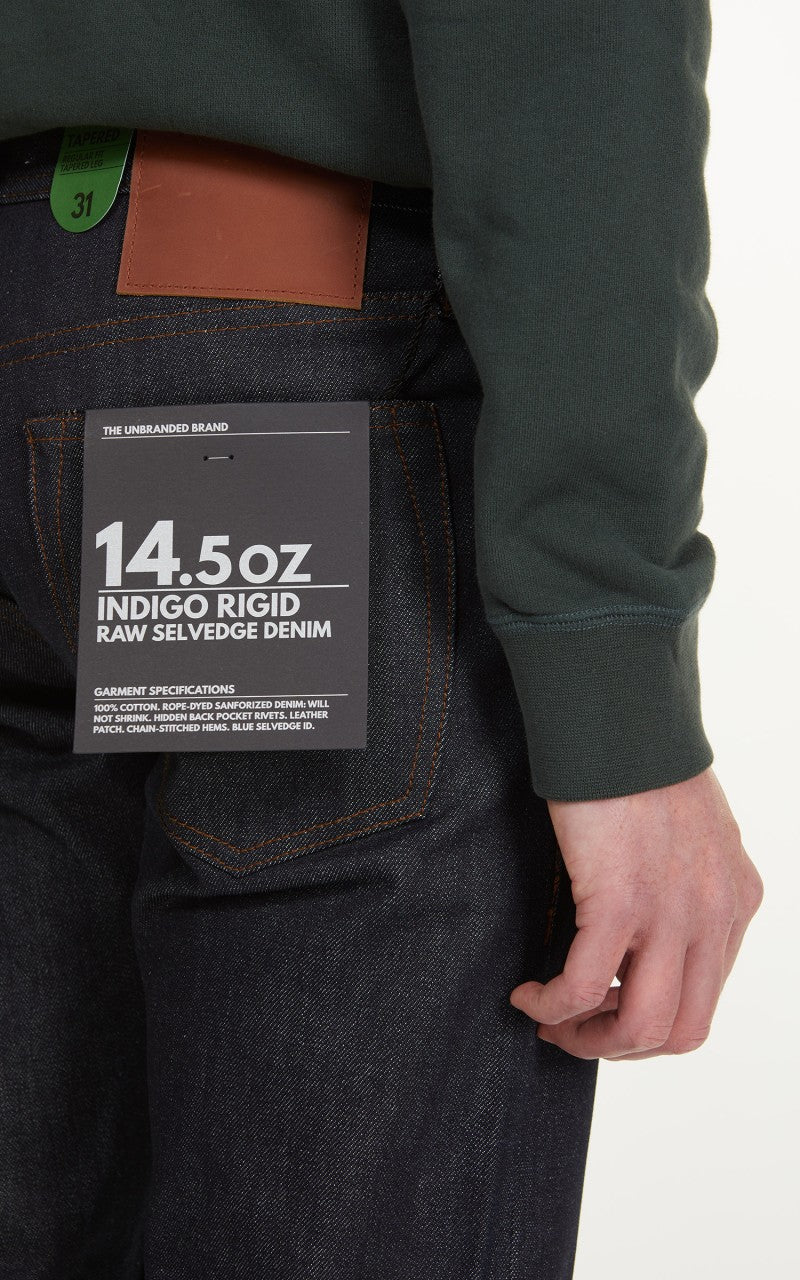 The Unbranded Brand UB201 Tapered Fit Selvedge Indigo 14.5oz - Image 7