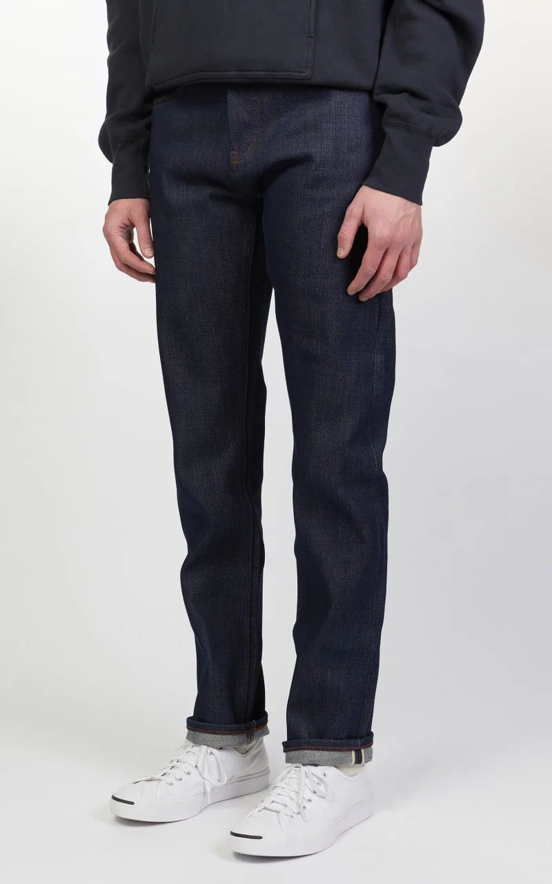 The Unbranded Brand UB221 Tapered Fit Heavyweight Selvedge Indigo 21oz - Image 4