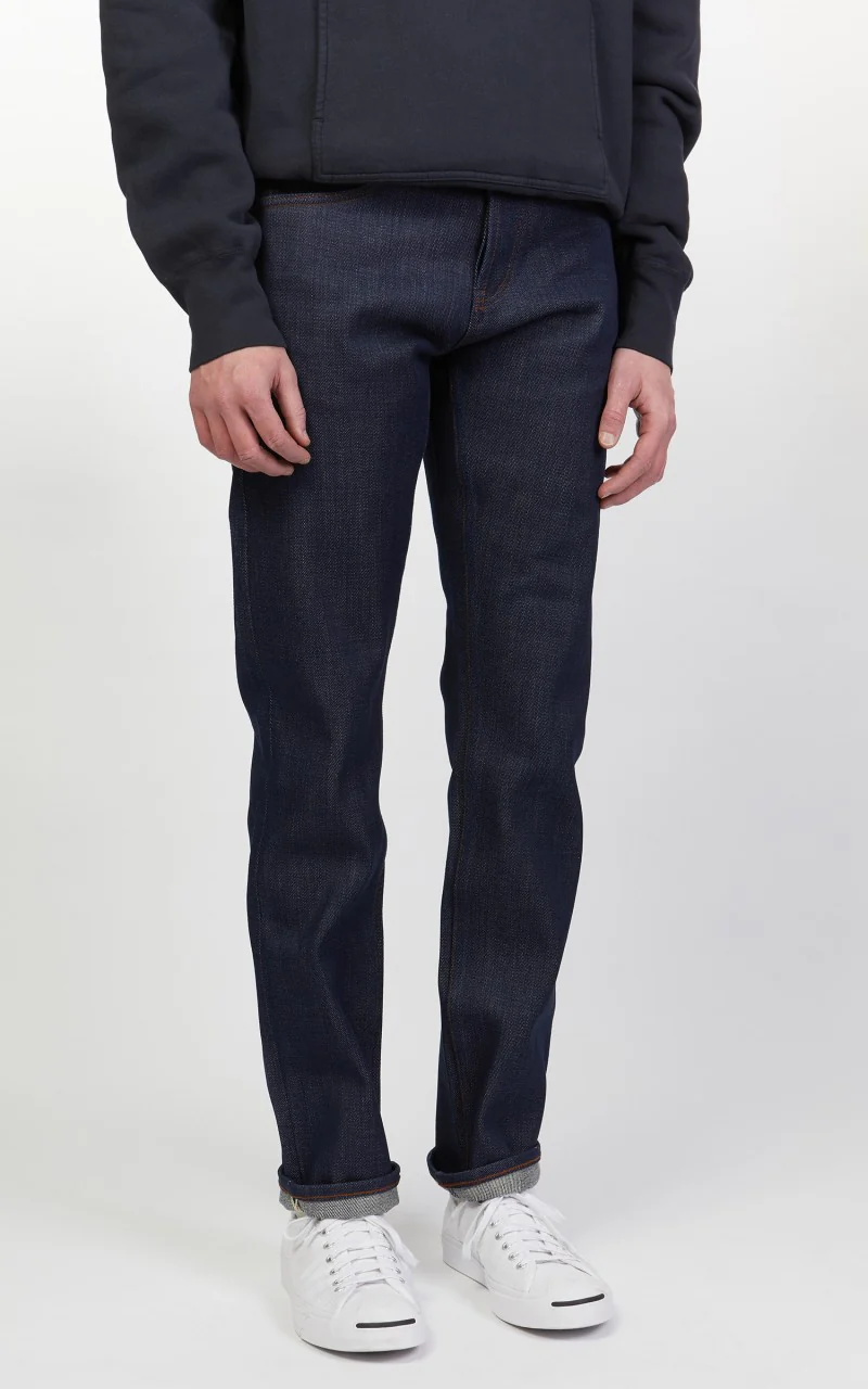 The Unbranded Brand UB221 Tapered Fit Heavyweight Selvedge Indigo 21oz - Image 5