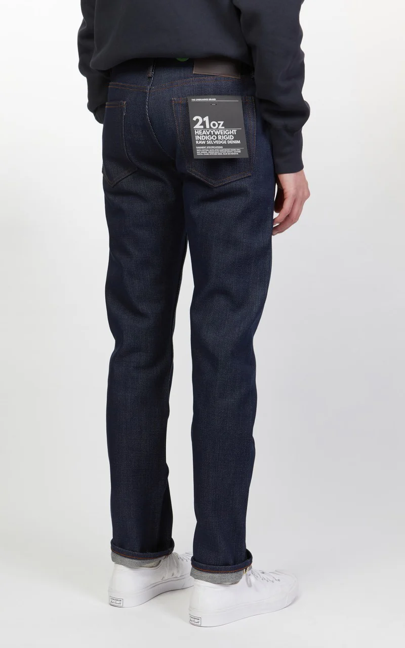 The Unbranded Brand UB221 Tapered Fit Heavyweight Selvedge Indigo 21oz - Image 6