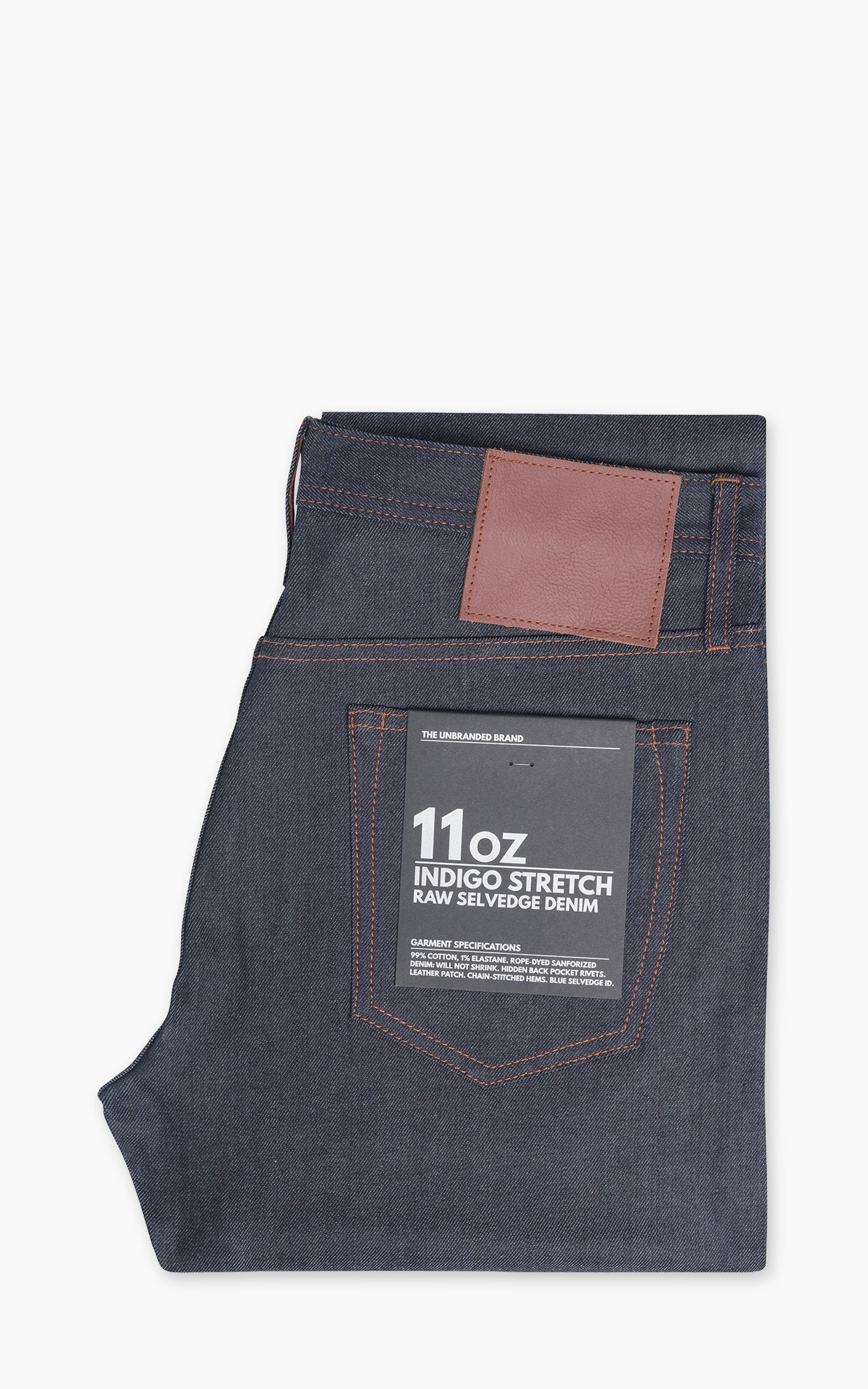 The Unbranded Brand UB222 Tapered Fit Stretch Selvedge Indigo 11oz