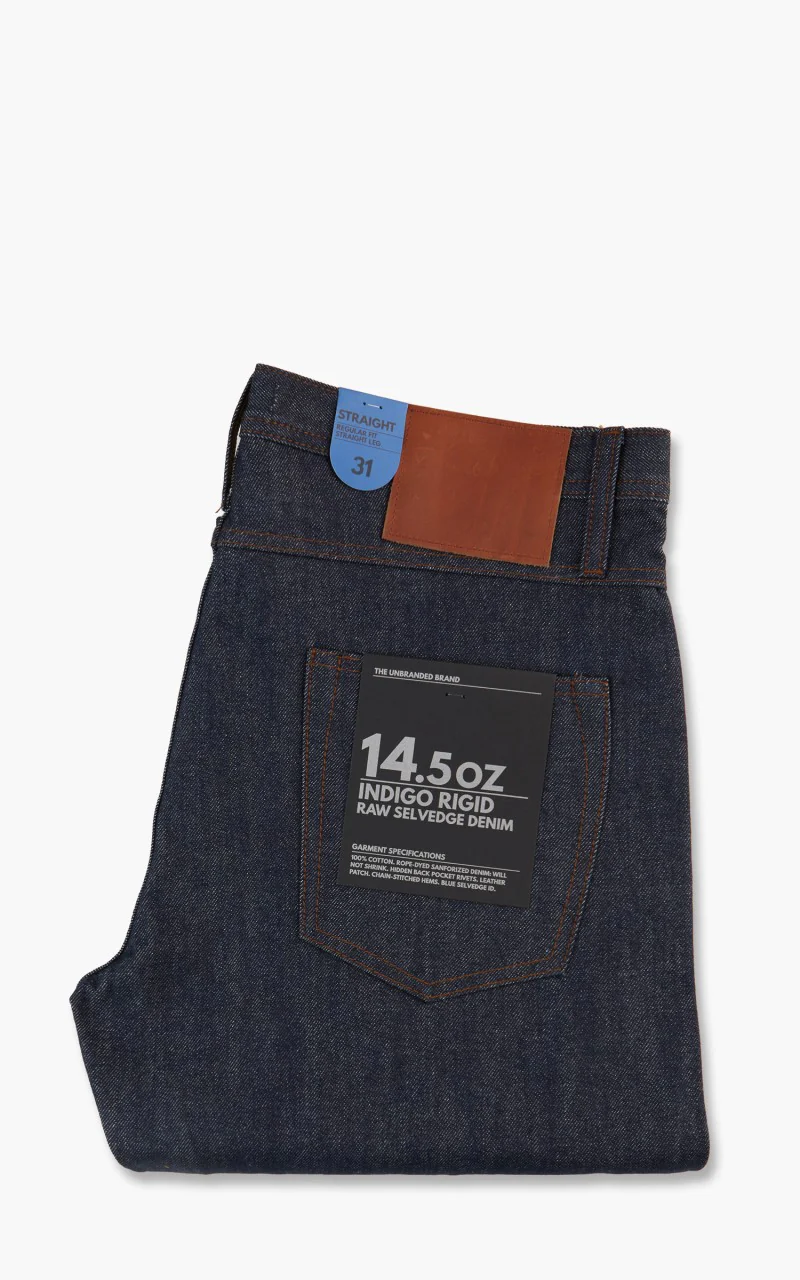 The Unbranded Brand UB301 Straight Fit Selvedge Indigo 14.5oz - Image 8