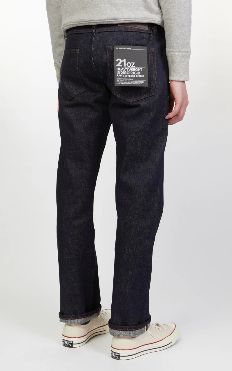 The Unbranded Brand UB321 Straight Fit Heavyweight Selvedge Indigo 21oz - Image 7