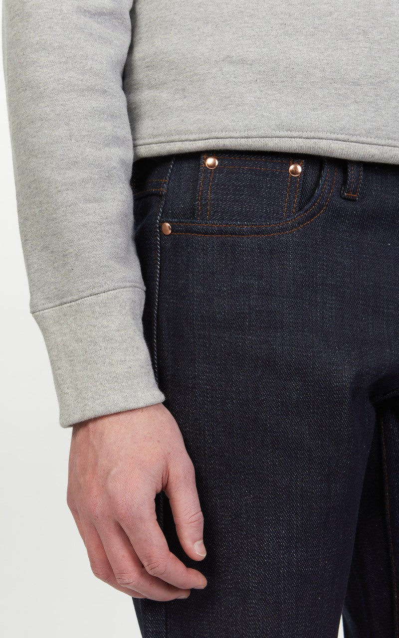 The Unbranded Brand UB321 Straight Fit Heavyweight Selvedge Indigo 21oz - Image 8