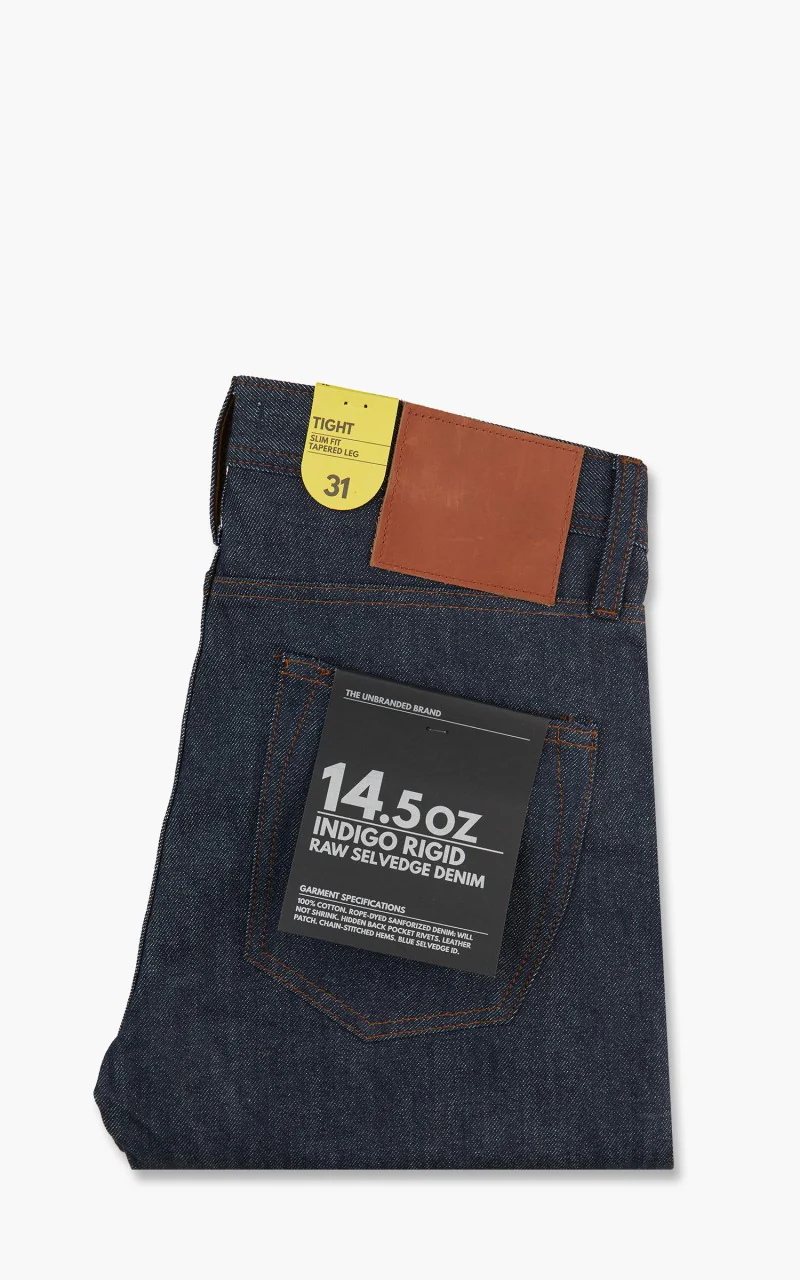 The Unbranded Brand UB401 Tight Fit Selvedge Indigo 14.5oz - Image 10