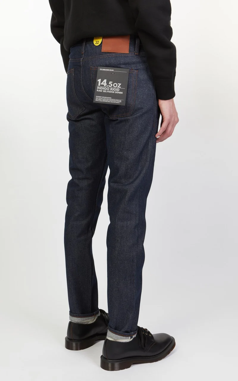 The Unbranded Brand UB401 Tight Fit Selvedge Indigo 14.5oz - Image 7