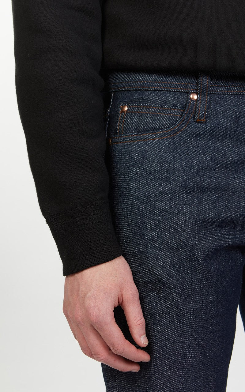The Unbranded Brand UB401 Tight Fit Selvedge Indigo 14.5oz - Image 8