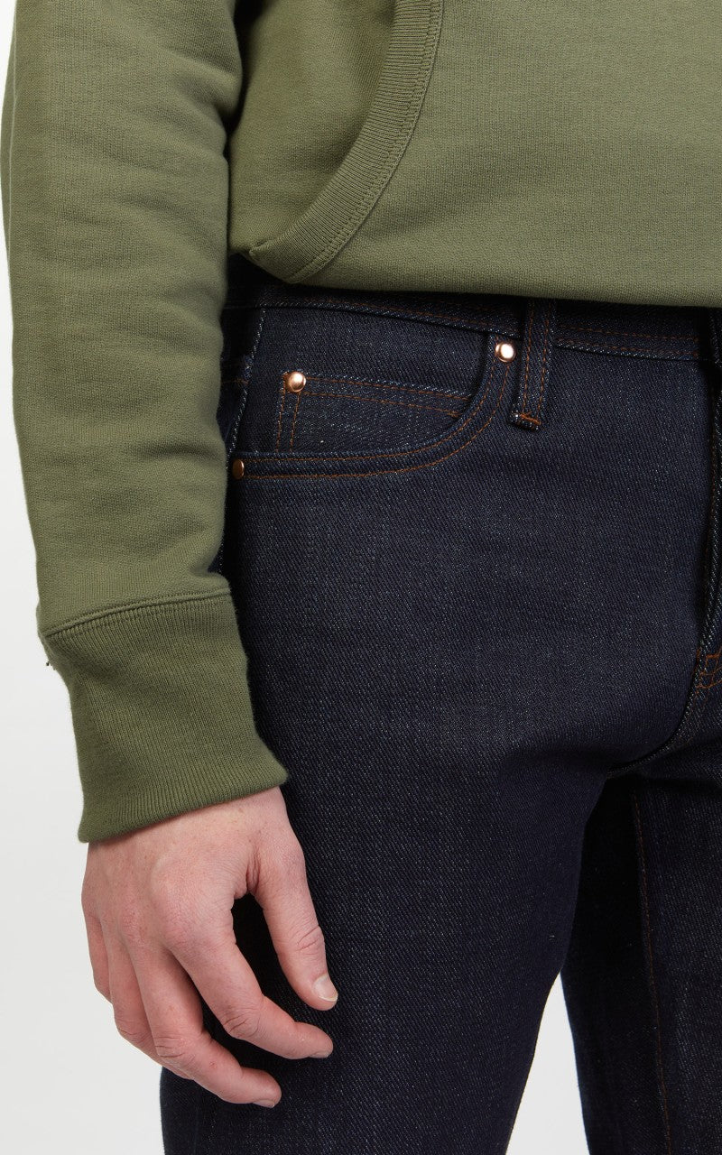 The Unbranded Brand UB421 Tight Fit Heavyweight Selvedge Indigo 21oz - Image 8