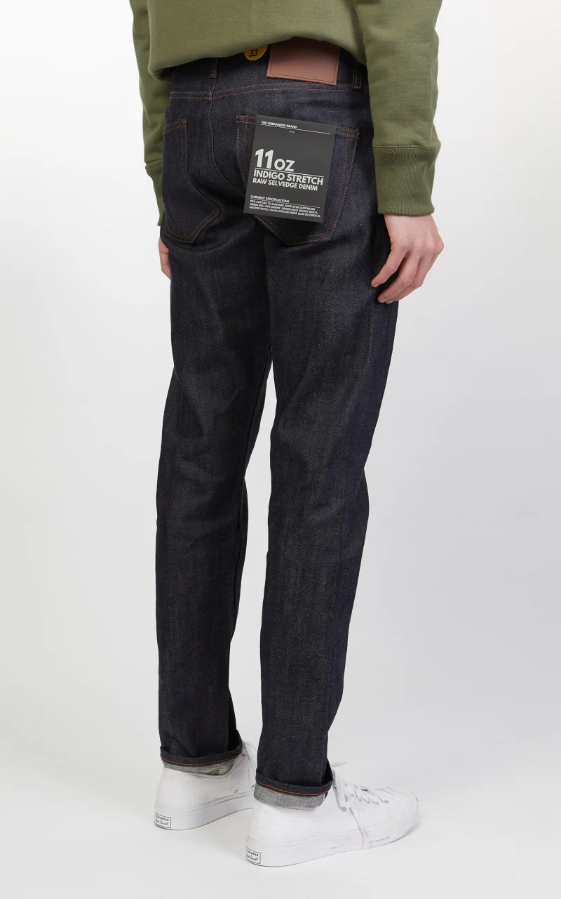 The Unbranded Brand UB422 Tight Fit Stretch Selvedge Indigo 11oz - Image 6