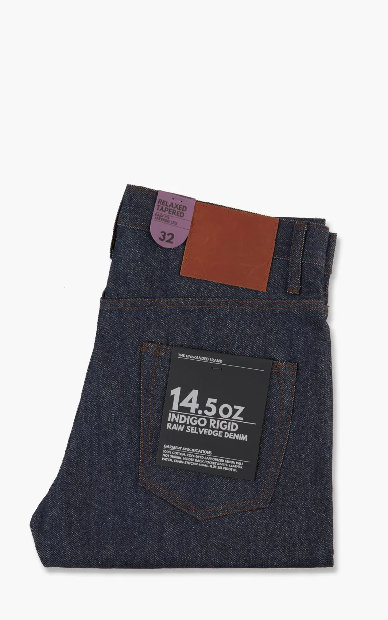 The Unbranded Brand UB601 Relaxed Fit Selvedge Indigo 14.5oz - Image 8