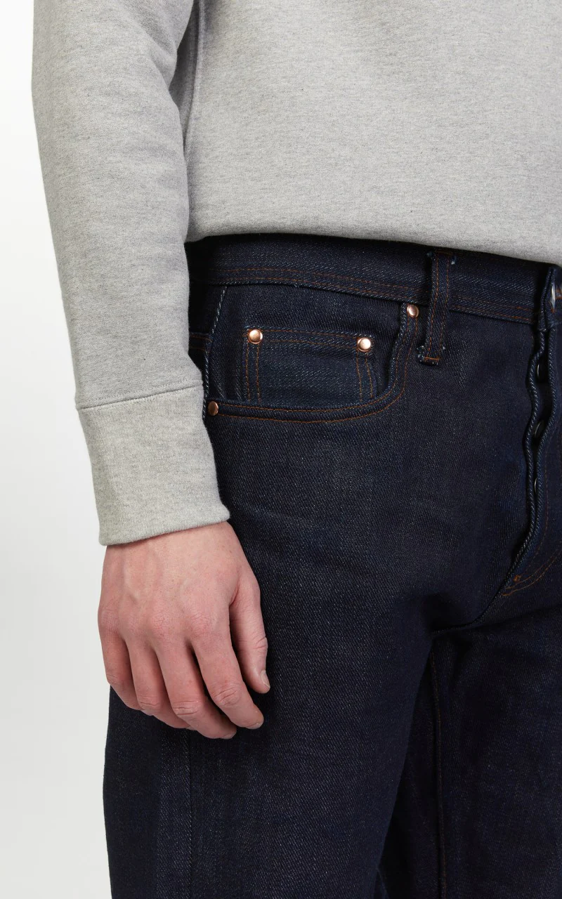 The Unbranded Brand UB621 Relaxed Fit Heavyweight Selvedge Indigo 21oz - Image 8