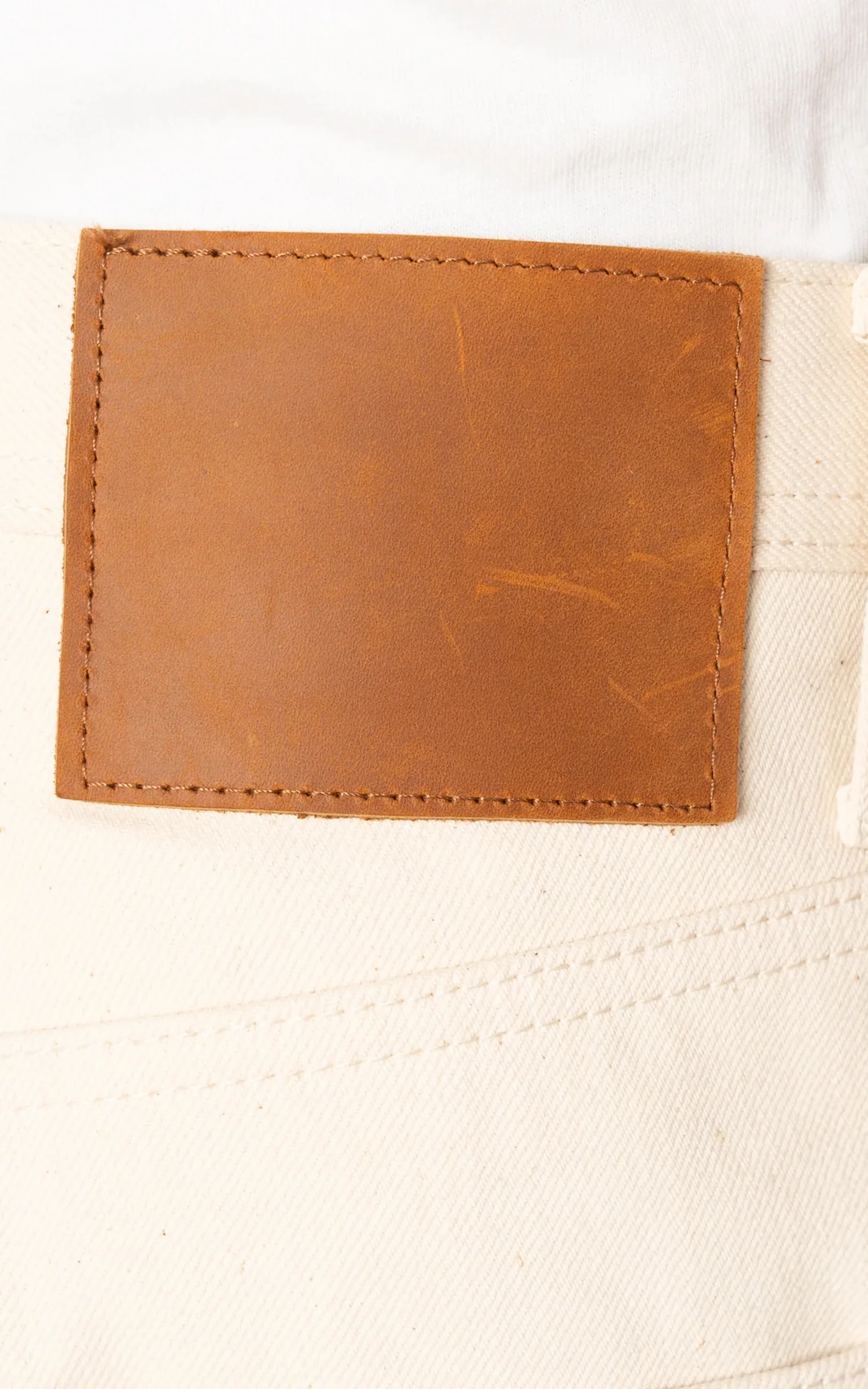 The Unbranded Brand UB697 Relaxed Tapered Fit Selvedge Ecru 13.5oz - Image 4