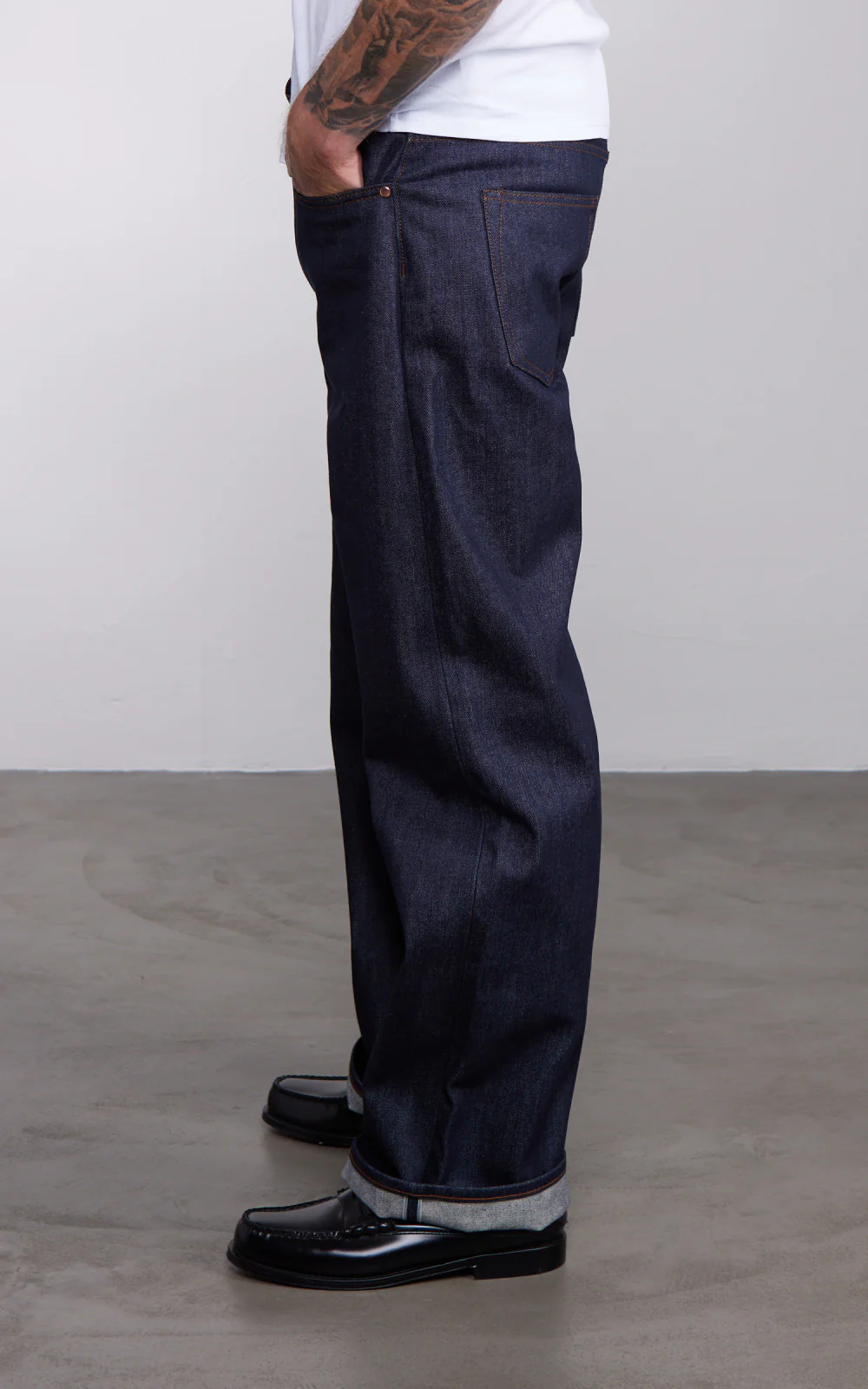 The Unbranded Brand UB701 Wide Fit Selvedge Indigo 14.5oz - Image 4