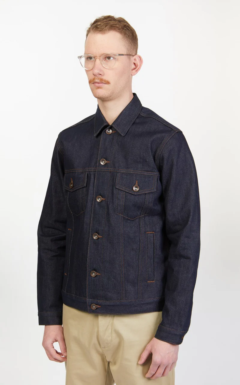 The Unbranded Brand UB901 Denim Jacket Indigo Selvedge 14.5oz - Image 4