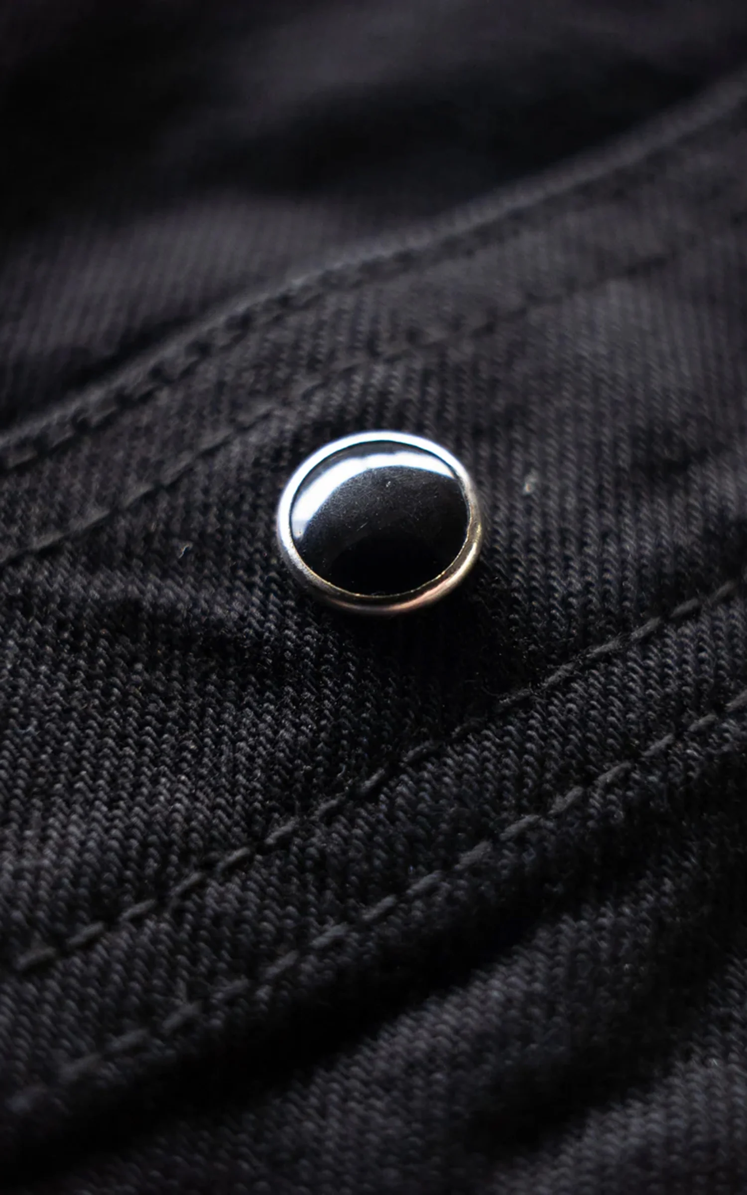 The Unbranded Brand UBS433 Work Shirt Solid Black Selvedge 12oz - Image 10