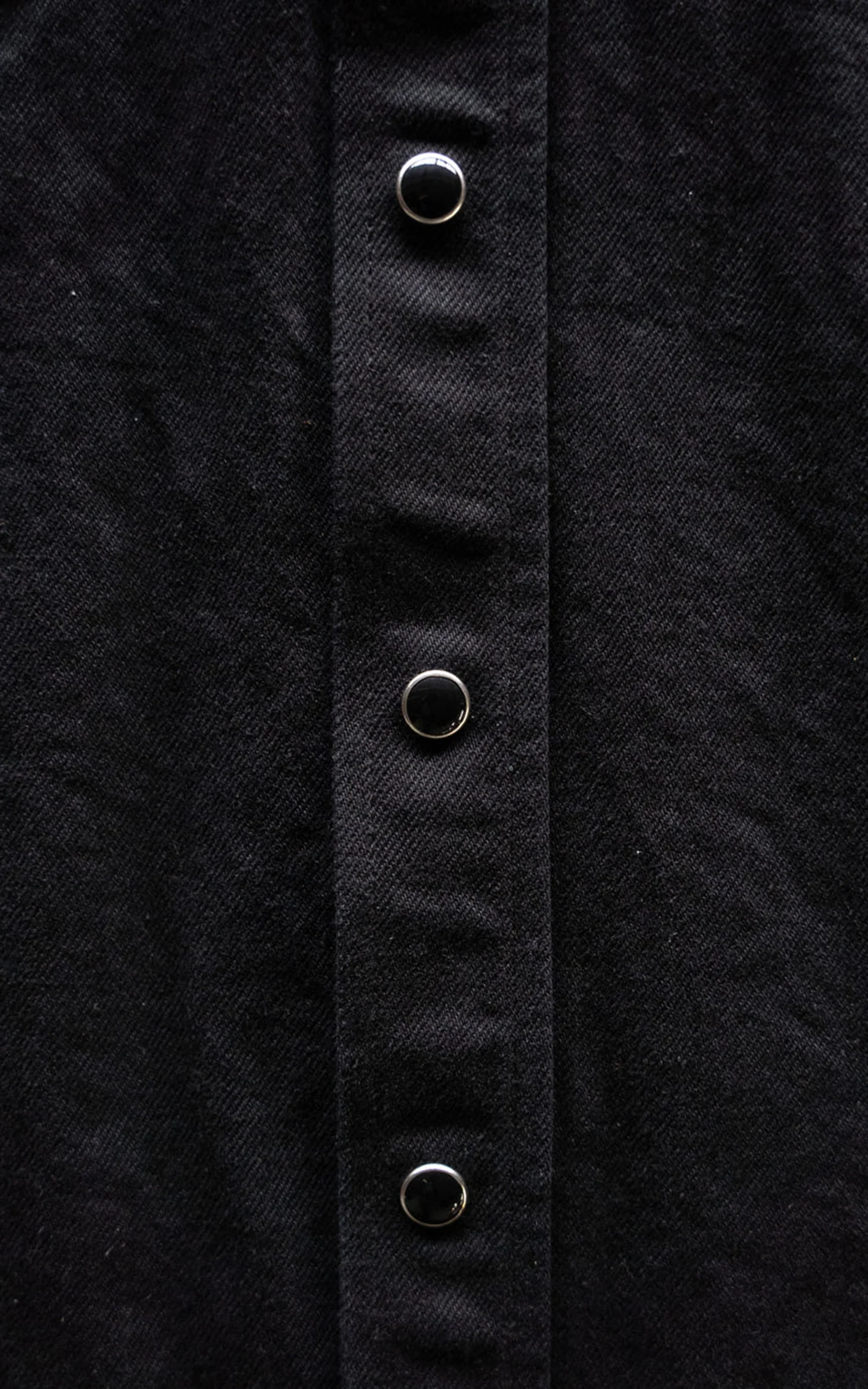 The Unbranded Brand UBS433 Work Shirt Solid Black Selvedge 12oz - Image 9