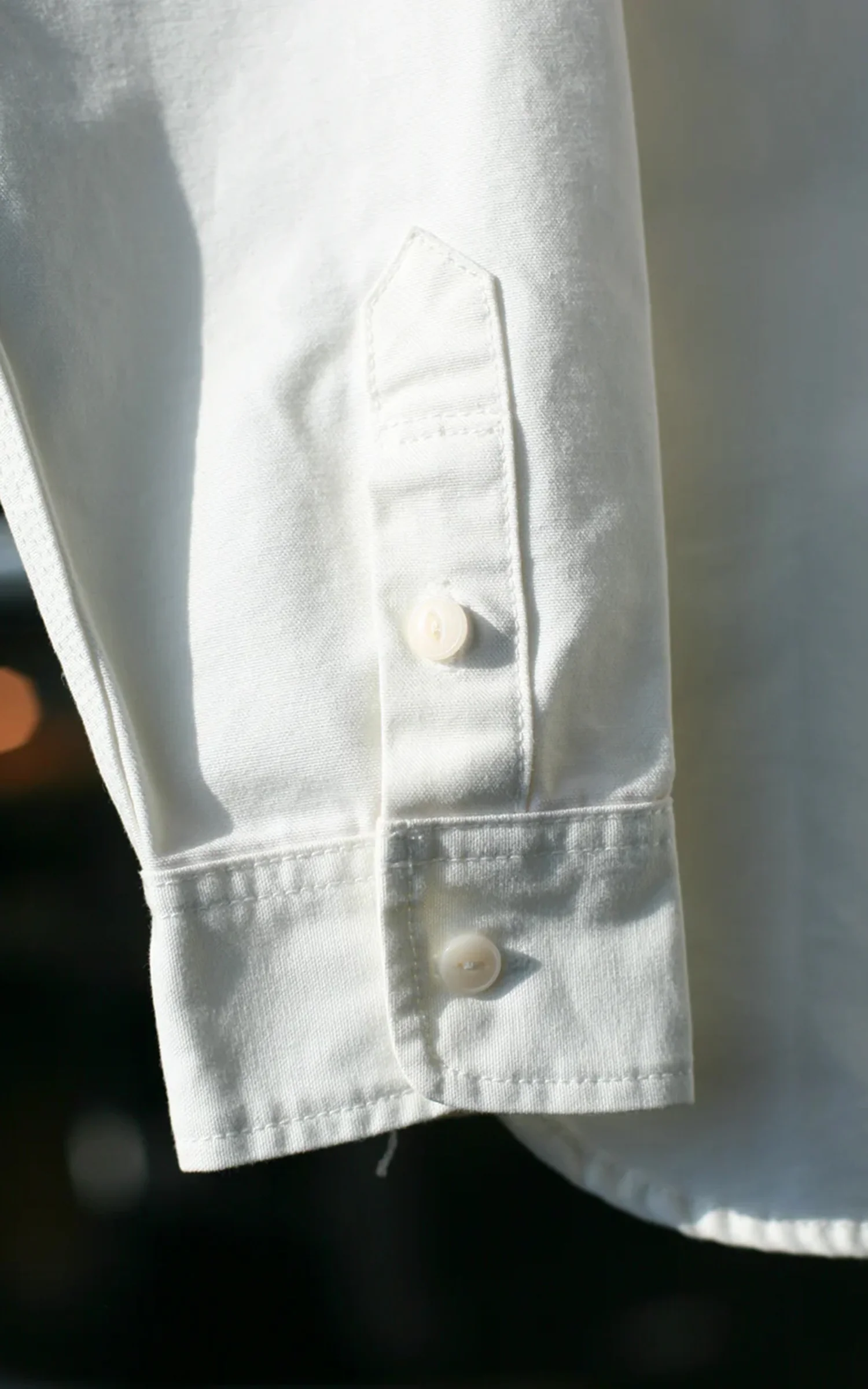 The Unbranded Brand UBS434 Work Shirt Oxford Selvedge White 9oz - Image 9