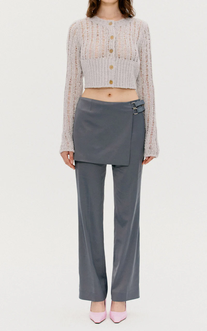 TheOpen Product Buckle Wrapped Pants Grey - Image 2