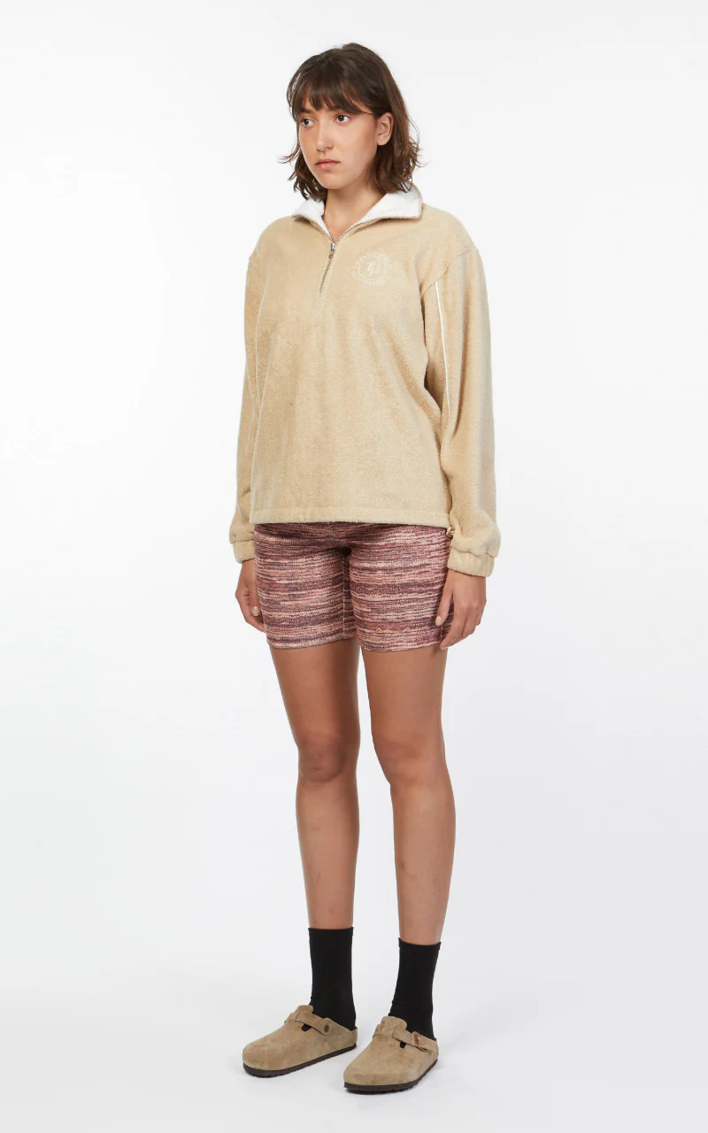 TheOpen Product Terry Half Zip Sweatshirt Beige - Image 2