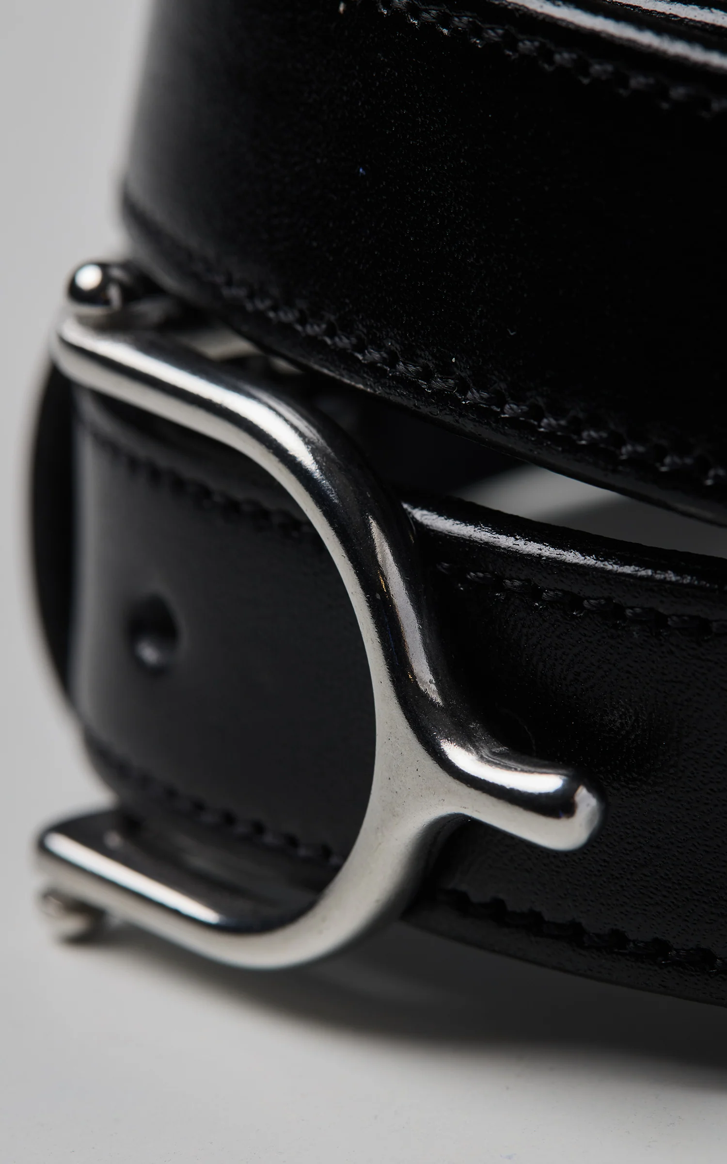 Tory Leather 1" Bridle Leather Spur Belt Black - Image 2