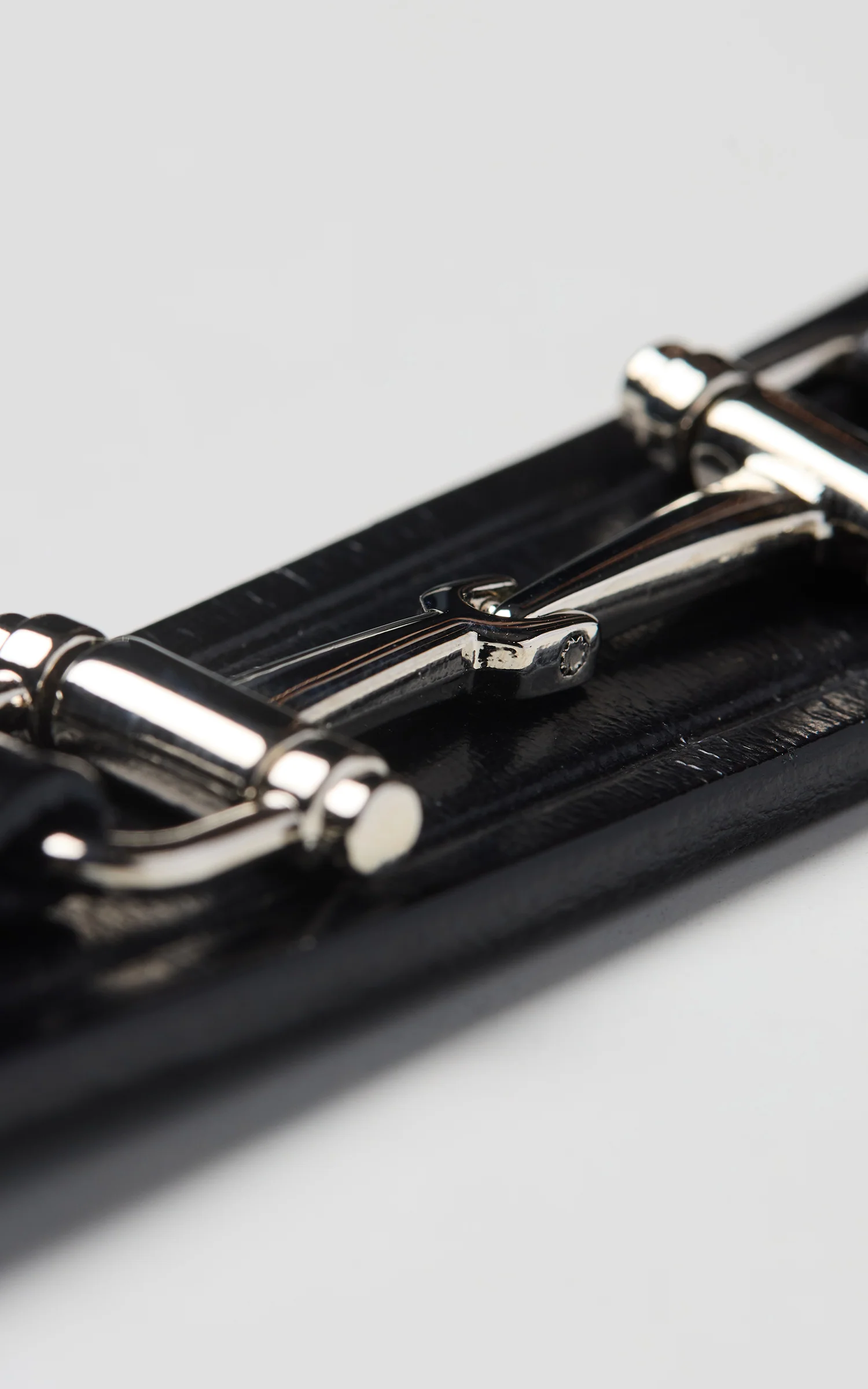 Tory Leather 1" Bridle Leather Western Silver Buckle Set Belt Black - Image 2